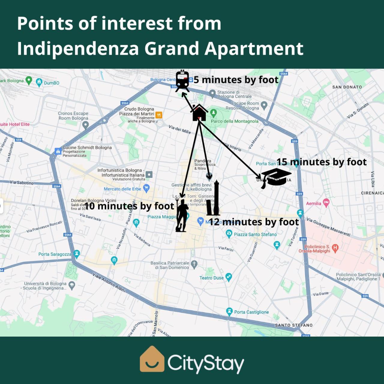 Citystay I Indipendenza Grand Apartment Bologna Esterno foto